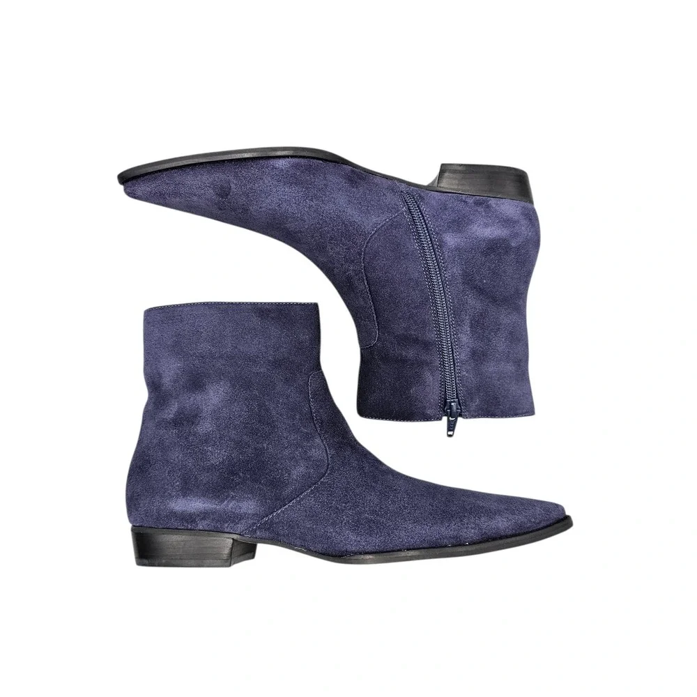 Matisse Women's Size 7.5 M US NWOB Bliss Blue Suede Leather Pointed Toe‎ Booties